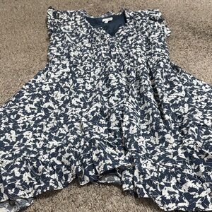 Maurices Blue and White Floral Top